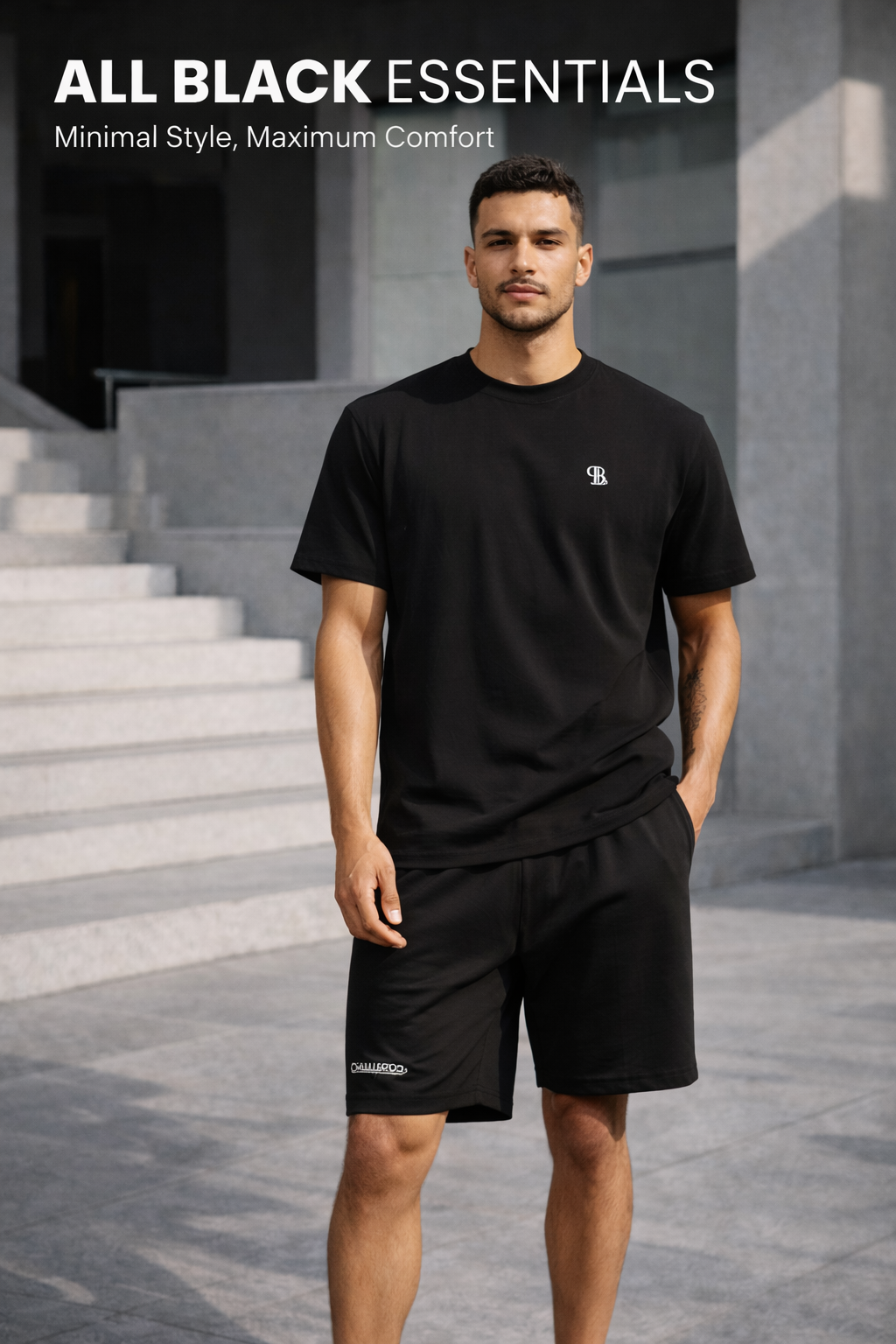 Remera de lino negra