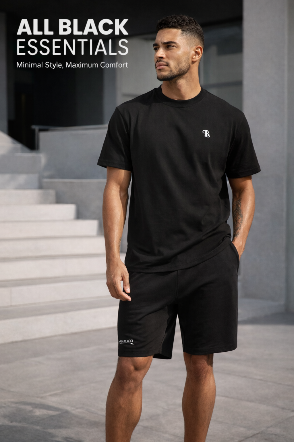 Remera de lino negra